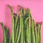 asparagus with pink background