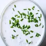 image of low sodium ranch dressing in a glass dish