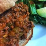 sloppy joe with salad