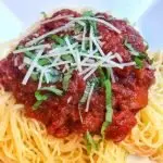 Low Sodium Pasta Sauce Over Spaghetti