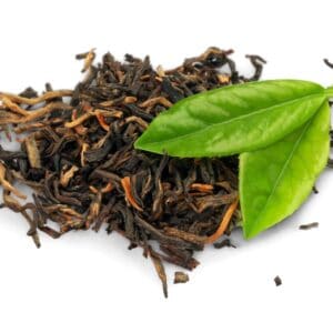 picture of dried and fresh tea leaves