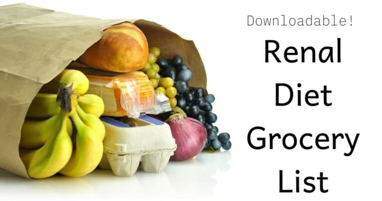 Downloadable Renal Diet Grocery List - The Kidney Dietitian