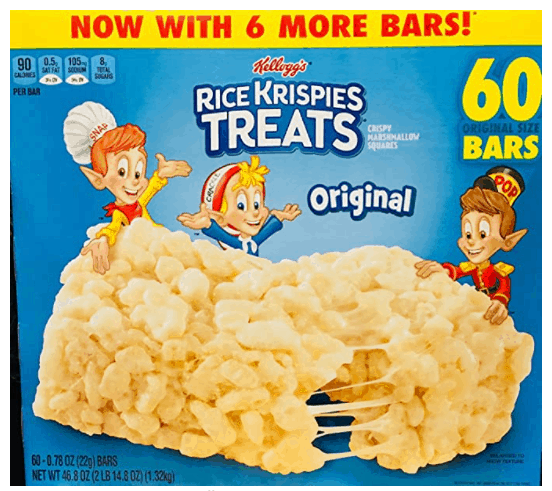 Box of rice krispie treats