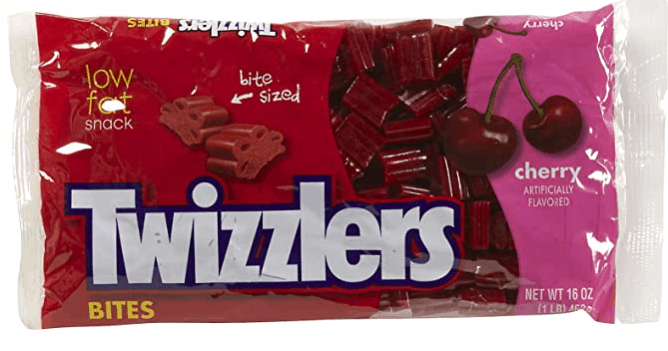bag of cherry twizzlers