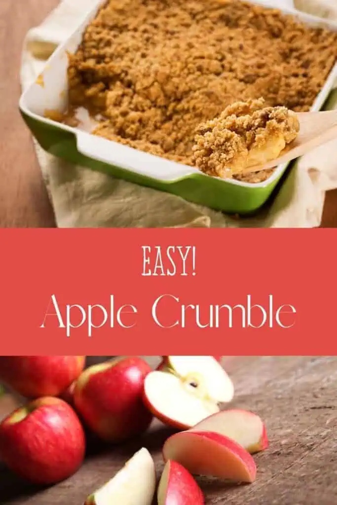 Picture of apple crumble, example low oxalate dessert recipe