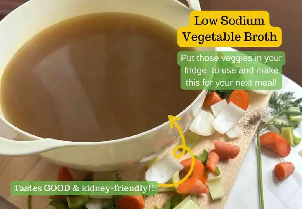 Image of low sodium vegetable broth