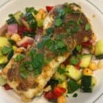 air fryer tilapia over vegetables